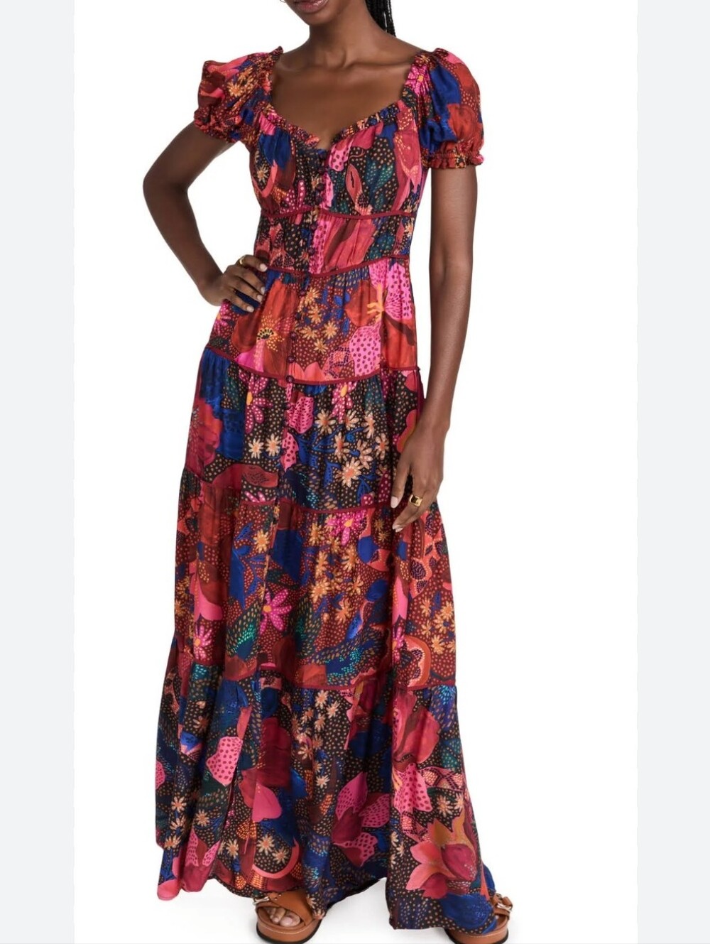 NWT FARM RIO | $260 Mixed Garden Snake Maxi Dress - Picture 5 of 9